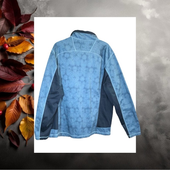 The North Face Blue & Navy w Geometric Shapes Zip Lightweight Jacket Men XL - Picture 5 of 6